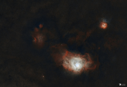 Nébuleuses M8  M20 version starless