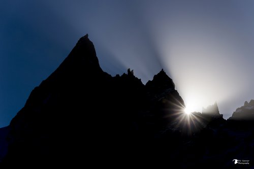 Lever de soleil sur les Aiguilles de Chamonix