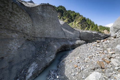 Au front du glacier des Bossons